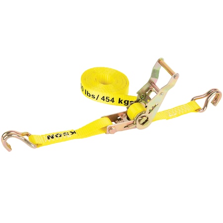 Erickson 1"X15Ft 3000 lb Ratchet Strap Bulk Yellow 51316